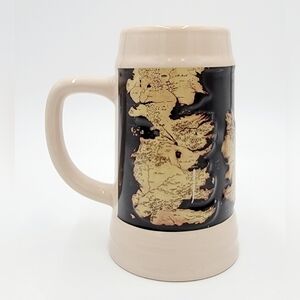 Game of Thrones Westeros Map Ceramic Beer Mug ~ Rabbit Tanaka ~ 20 oz